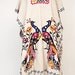 Vintage Mexican Embroidered Peacock Wool Poncho