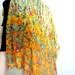 Floral Chiffon Silk Scarf Yellow Orange Purple Pareo Swim Cover-up Sarong Headband Belt