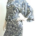 Silk Satin Kimono Robe in Floral Design Short Kimono Gift for Her Bridesmaid Robes Wedding Robes Loungwear