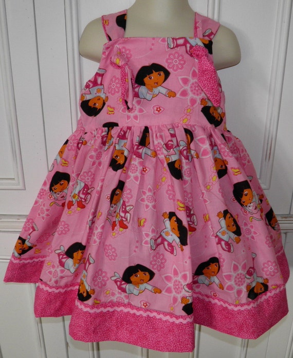 Dora the Explorer PInk Boutique Dress Size 2T 3T 4T 5 6