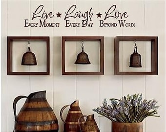 Live Laugh Love -Vinyl Lettering wall art words graphics Home decor itswritteninvinyl