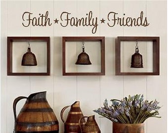 Faith Family Friends -Vinyl Lettering wall words graphics Home decor itswritteninvinyl