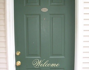 Welcome -Vinyl Lettering wall words graphics Home decor itswritteninvinyl