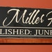 Hand painted Personalized Family Established Wood Sign- Vinyl Lettering wall words graphics Home decor itswritteninvinyl