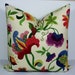 Designer pillow cover BOTH SIDES 22x22 Decorative throw pillow - natural - plum - red - blue - green - raspberry - floral cushion