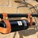 Bicycle Wine Rack - Tan Leather Bike Bottle Holder
