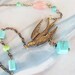 Swallow Brass Necklace, antique finish, turquoise beads, Brass dove, lovely gift