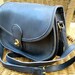SALE 25 dollars OFF // Wholesome Pretty // vintage Coach navy crescent leather saddle bag