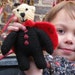 Ladybug Bear with red-spotted wings and antenna.