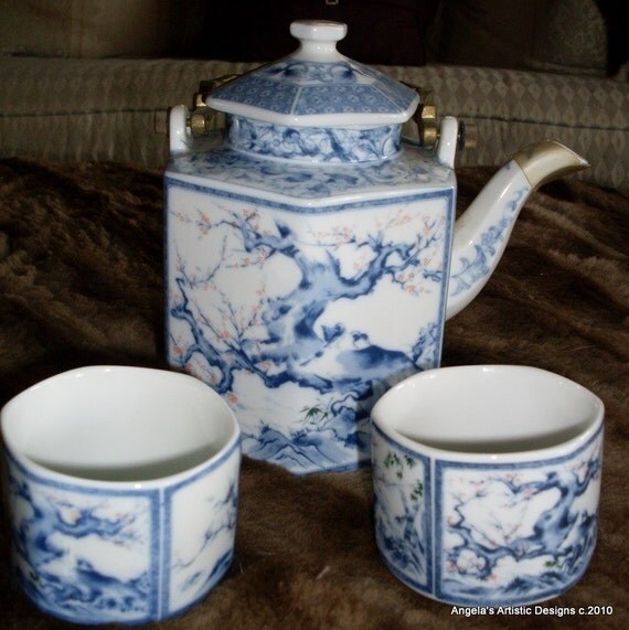 Oriental Tea Set Vintage