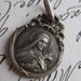 beautiful petite antique French silver religious pendant medal double sided