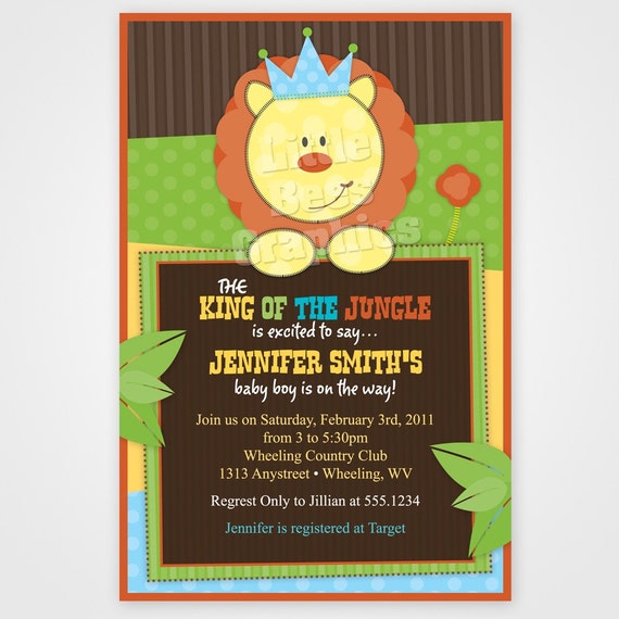 King Of The Jungle Invitations 8