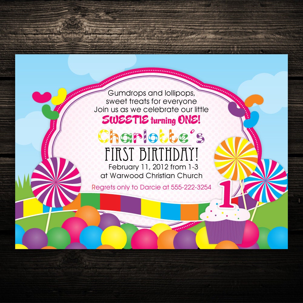 Candyland Invitations Printable 4