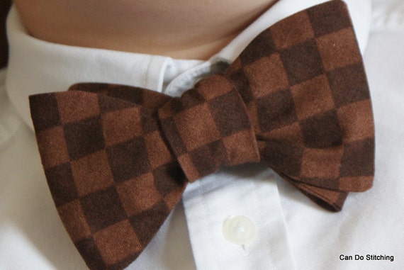 mens brown bow tie