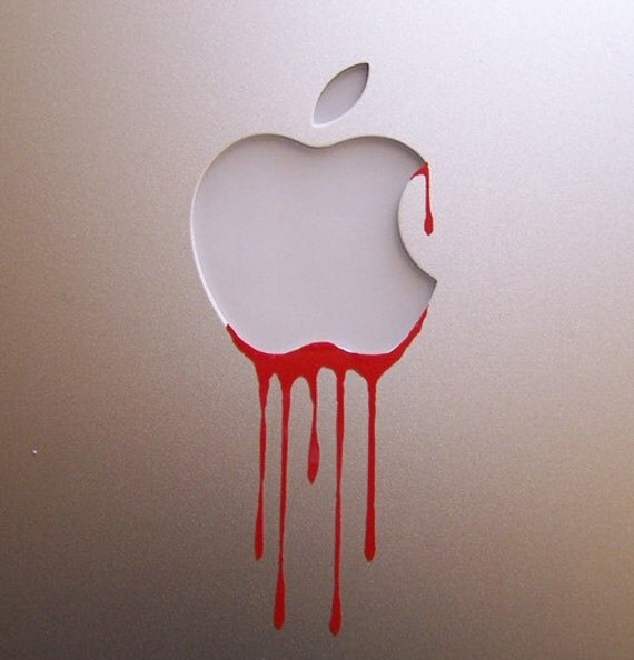 Items similar to Dripping blood for MacBook apple rubon