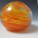 Glass Paperweight - Paperweight - Yellow and Orange - Handmade Glass - OOAK Glass