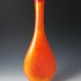Blown Glass Orange Vase - Flat Vase - Tall Vase - Orange Yellow and Red - Handmade Glass - OOAK Glass - Sale