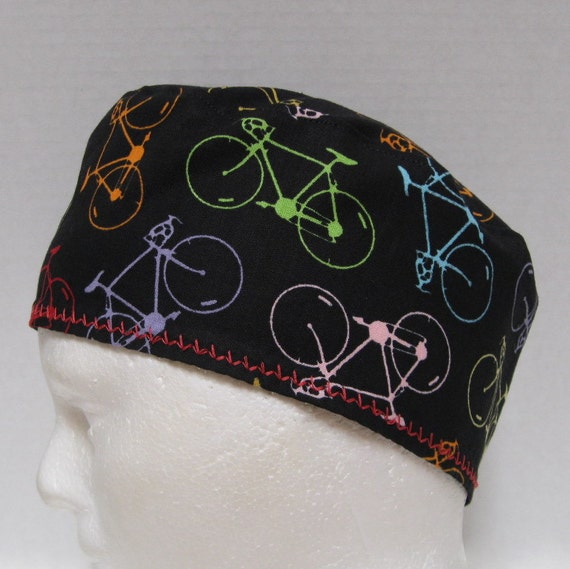 Mens Scrub Hat Surgical Cap or Skull Cap with Colorful