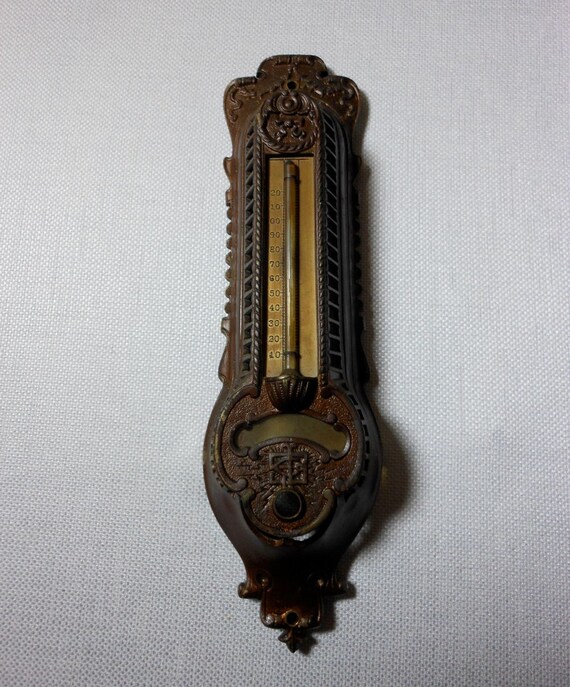 Antique Brass Thermometer by 2cool2toss on Etsy