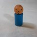 Vintage Fisher Price Wood Little People Blue Boy