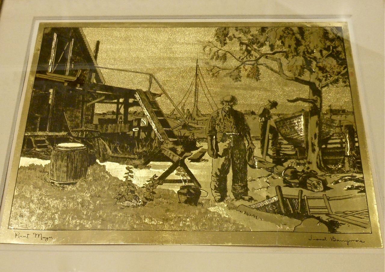 Vintage Lionel Barrymore Etching by 2cool2toss on Etsy