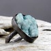 Hemimorphite Druzy Silver Ring