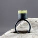 Raw Golden Apatite Oxidized Sterling and Fine Silver Ring