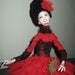 Red and black OOAK doll