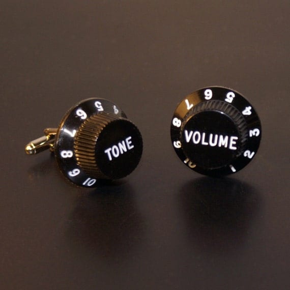 Guitar Knob Cuff Links by Cuffitt on Etsy