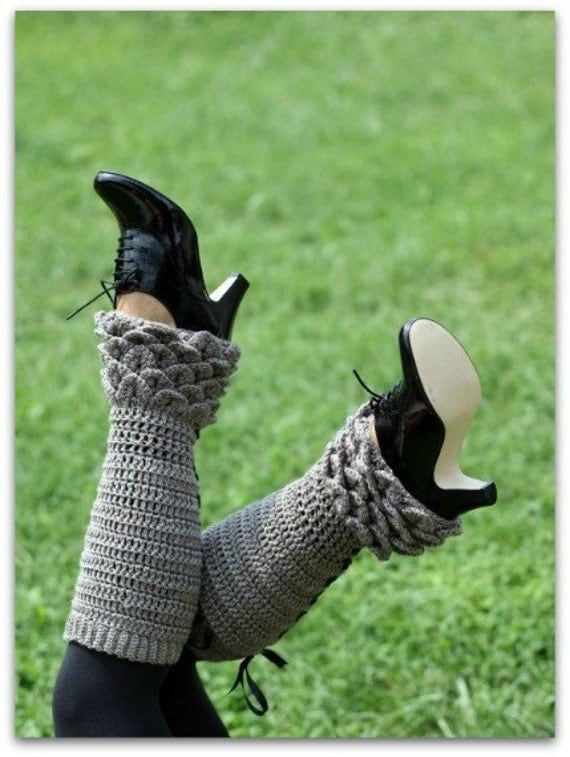 Crochet PATTERN Crocodile Stitch Legwarmers - Permission to Sell Finished Items by bonitapatterns steampunk buy now online