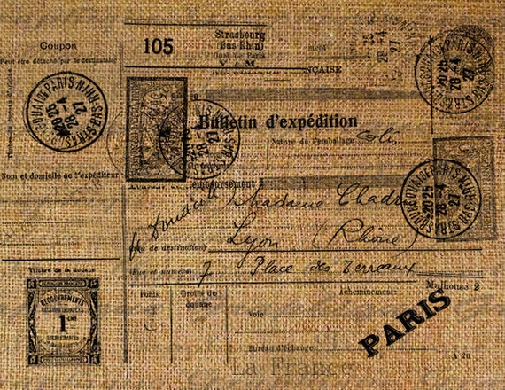 French Paris La France Postcard Writing Stamp Postmark