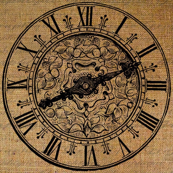 Download Large Clock Face Roman Numerals Ornate Time Digital Image
