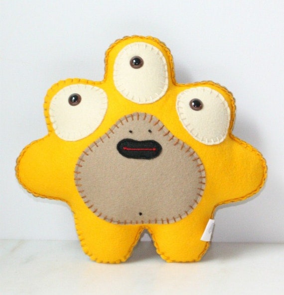 Stuffed Monster Plush, Felt Monster Plush, Alien Plush, Cute Plush, Felt Stuffed Monster