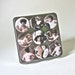 Vintage Erotica Potos Women Ceramic Refrigerator Magnets Nine with Metal Storage Tin