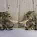 Pair Vintage Elephant Chalkware Wall Hangings