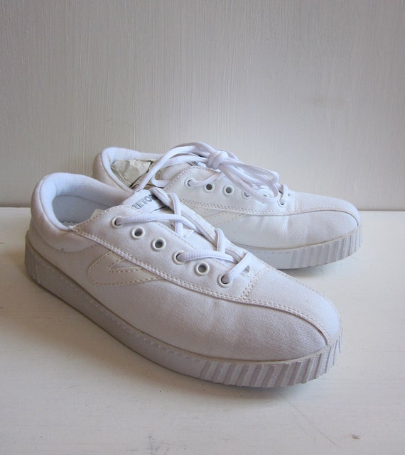 vintage 1980s TRETORN white new old stock sneakers made in