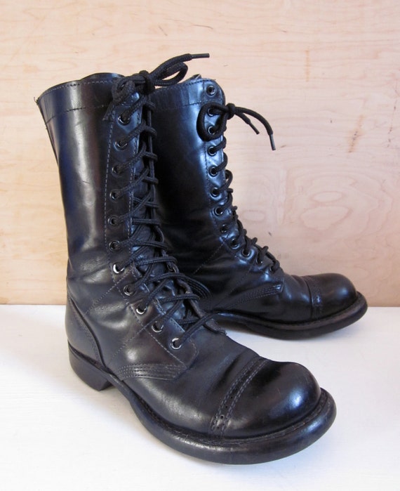 60's CORCORAN military jump boots black genuine leather