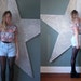 vintage 80's glitter aztec crop top in cotton women's small