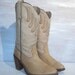vintage FRYE leather cowboy boots stacked wooden heel women's 10