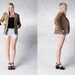vintage 90's houndstooth wool blazer with leather elbow pads women's prep