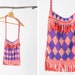 vintage 70's USA bohemian fringe beaded purse women's over the shoulder fourth of july