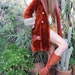 Vintage 70s Oxblood Faux Fur Coat