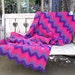 Reserved- Vintage CHEVRON Granny Blanket PINK PURPLE Vintage Clothing by TatiTati Vintage on Etsy