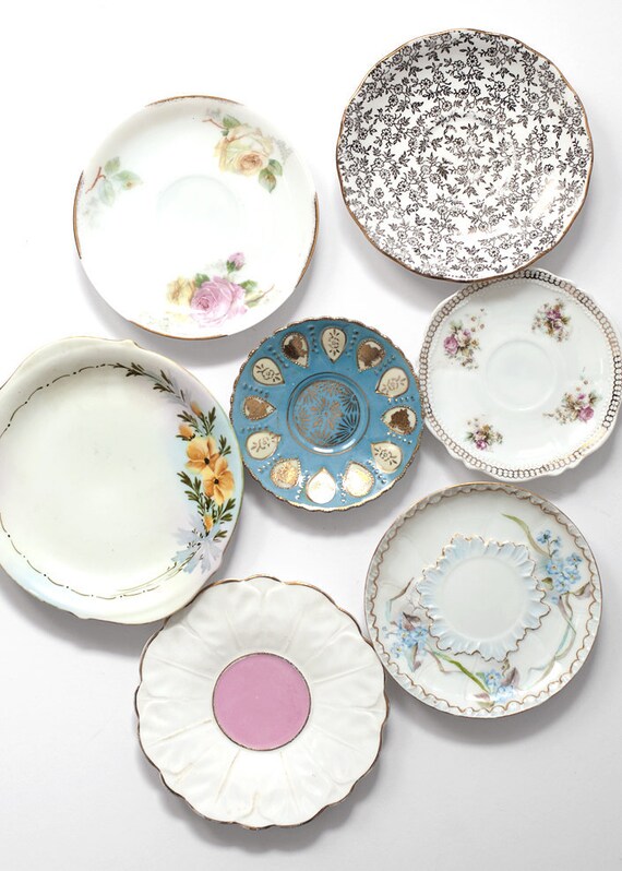 Small China Plates Instant Collection Cottage Shabby Decor