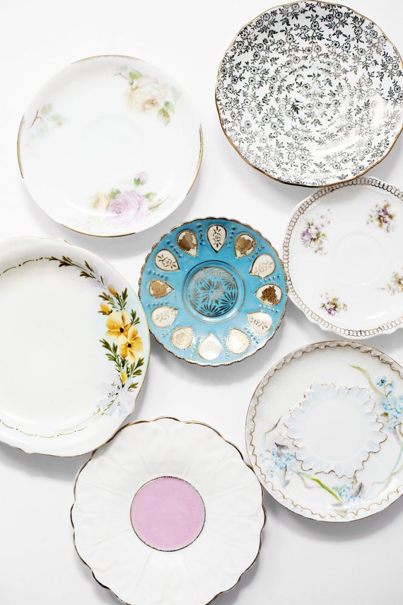 Small China Plates Instant Collection Cottage Shabby Decor