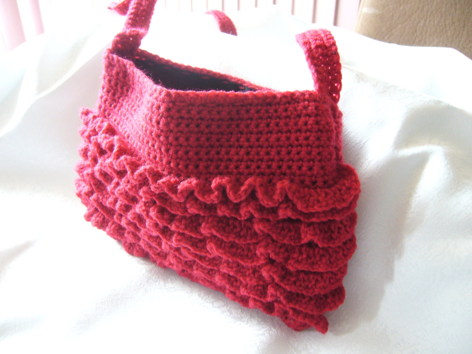 Crochet shoulder bag by JuliesCrochetArray on Etsy