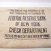 New York Federal Reserve Bank Canvas Money Bag