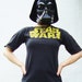 STAR WARS/ T Shirt Tunic Dress/ Black and Gold/ Womens Tunic Dress