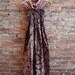 Womens Dress/ Upcycled Womens Dress in Taupe and Black/ Eco Clothing/Tunic Style dress