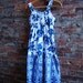 Sundress/ Upcycled Sundress/ womens Dress in Blue and White/Eco Clothing